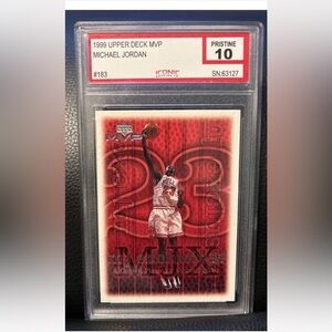 GRADED 1999 Upper Deck MVP
Michael Jordan #183 -Iconic Grading
Pristine 10-Bulls